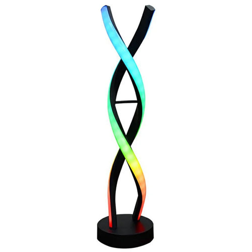KBB-65 Sound Activated Gaming RGB Ambient Light Cross Spiral Design Desk Lamp, Wire + Remote + APP Control - 1
