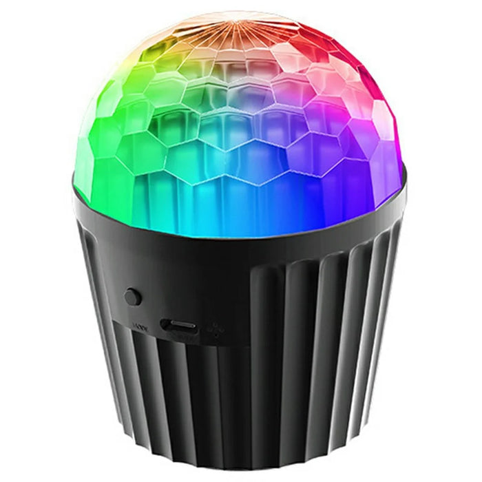 3W Sound Activated Striped Mini Magic Ball LED Light RGB Stage Lamp for KTV Bar (Without Remote) - 1