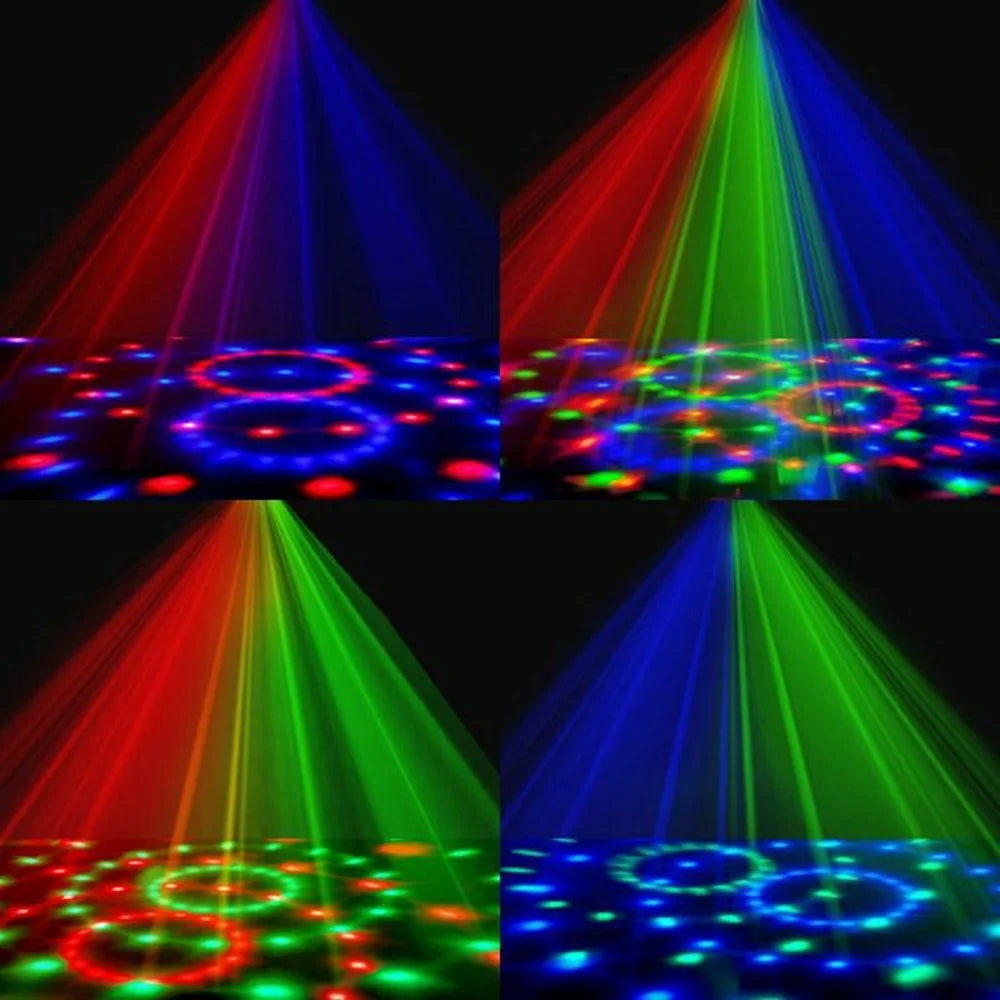 3W Sound Activated Striped Mini Magic Ball LED Light RGB Stage Lamp for KTV Bar (With Remote) - 5