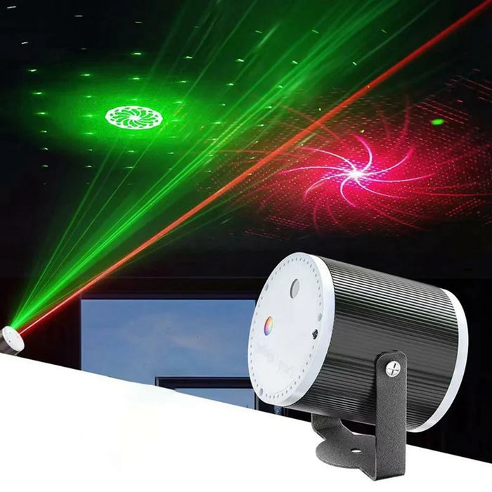 Starry Sky Laser Projector Light with Bracket Sound Activated LED Stage Lamp for Party KTV (Without Remote) - 2