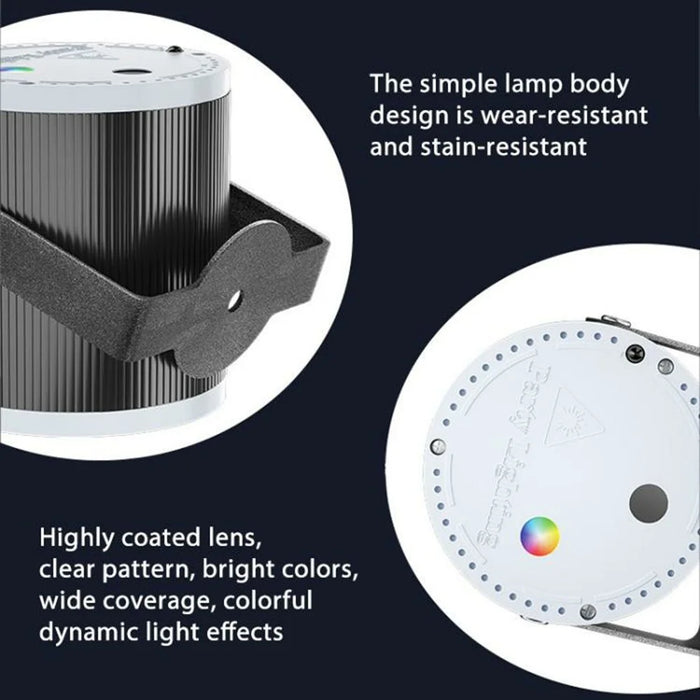 Starry Sky Laser Projector Light with Bracket Sound Activated LED Stage Lamp for Party KTV (Without Remote) - 7