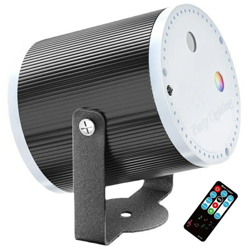 Starry Sky Laser Projector Light with Bracket Sound Activated LED Stage Lamp for Party KTV (With Remote) - 1