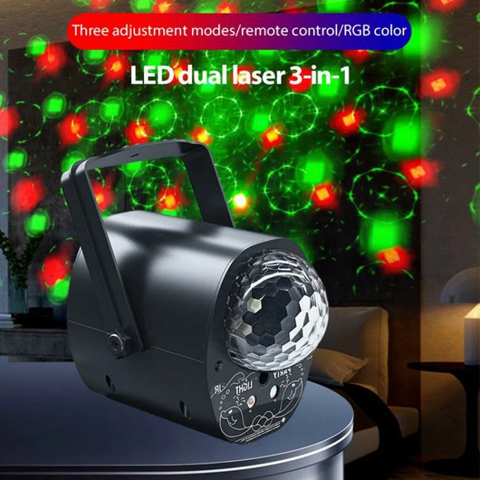 LED Stage Laser Projector Light with Handle Sound Activated Disco Ball Lamp for Party / Bar / KTV (Without Remote) - 3