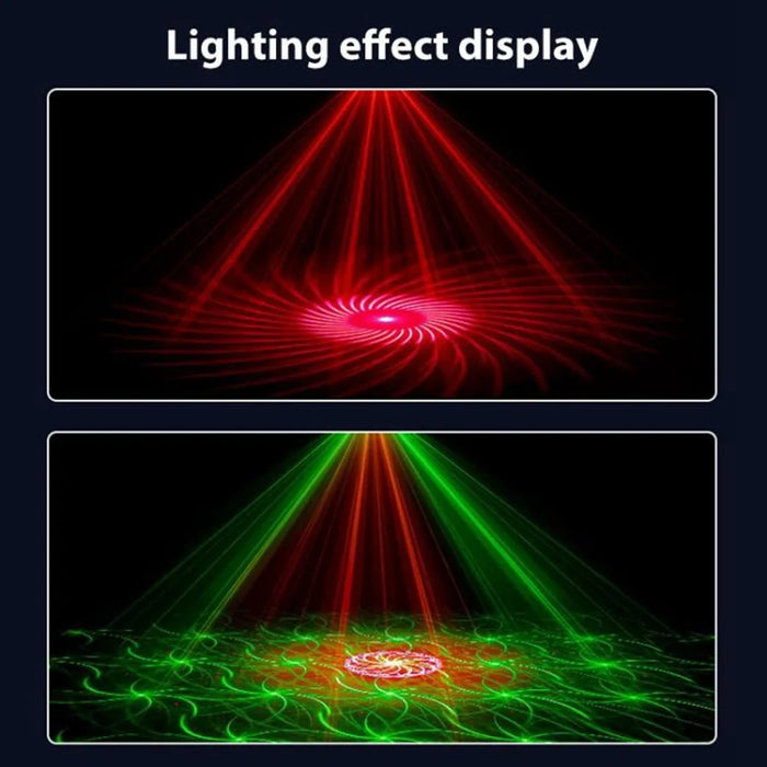 10W Square LED Stage Light with Remote Control Laser Projector Sound Activated Strobe Lamp for Home / Bar / KTV - US Plug - 5