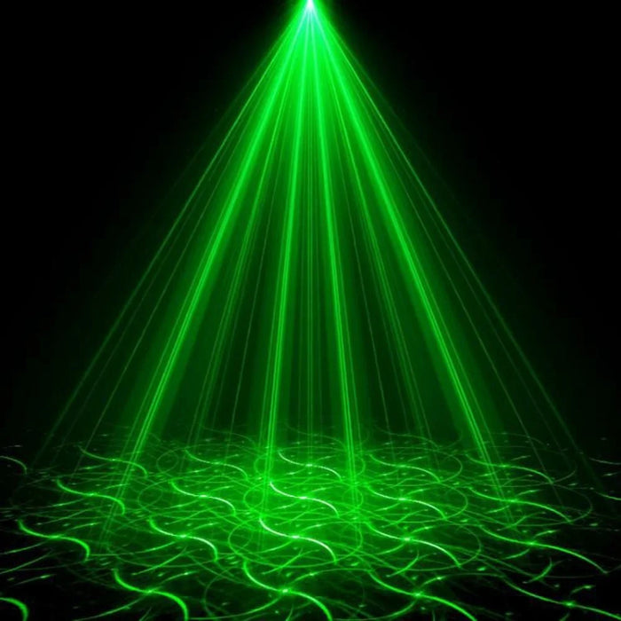 10W Square LED Stage Light with Remote Control Laser Projector Sound Activated Strobe Lamp for Home / Bar / KTV - US Plug - 6