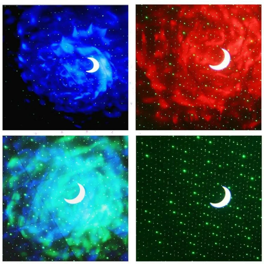 Rechargeable Oval LED Starry Sky Projector Night Light Sound Activated Laser Atmosphere Lamp with Remote - 3