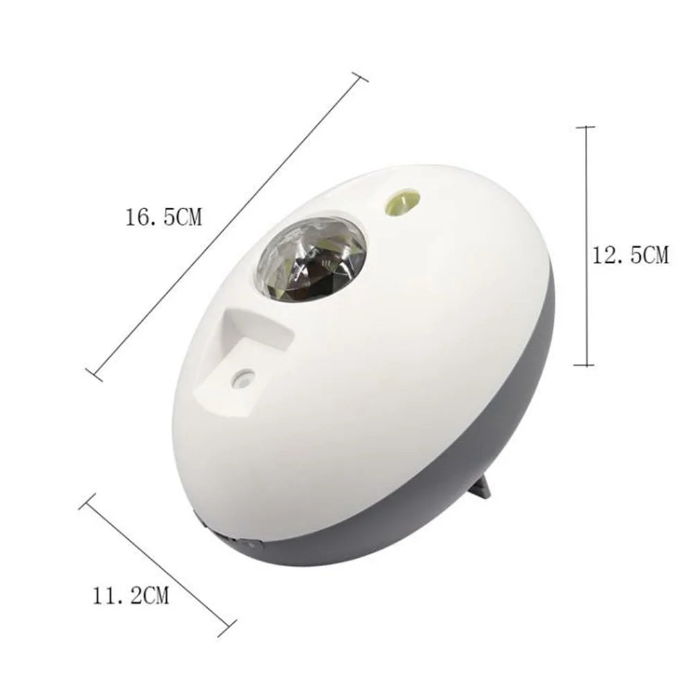 Rechargeable Oval LED Starry Sky Projector Night Light Sound Activated Laser Atmosphere Lamp with Remote - 7