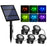 TS-S5405 5 in 1 Solar Underwater Lights IP68 Waterproof Pond Fish Tank Landscape Lamp, Base Type - 1
