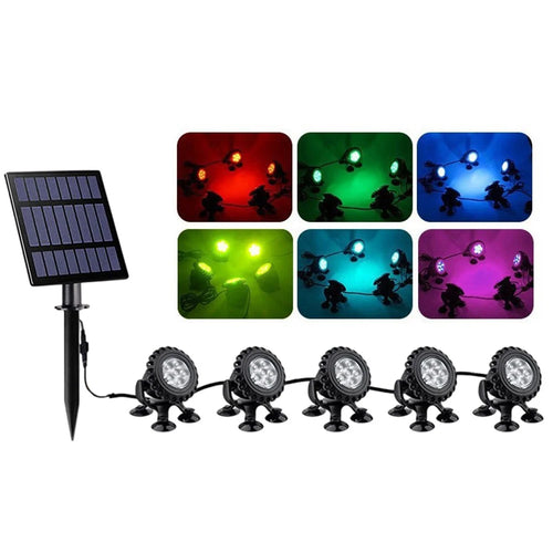 TS-S5405 5 in 1 Solar Underwater Lights IP68 Waterproof Pond Fish Tank Landscape Lamp, Suction Cup Type - 1