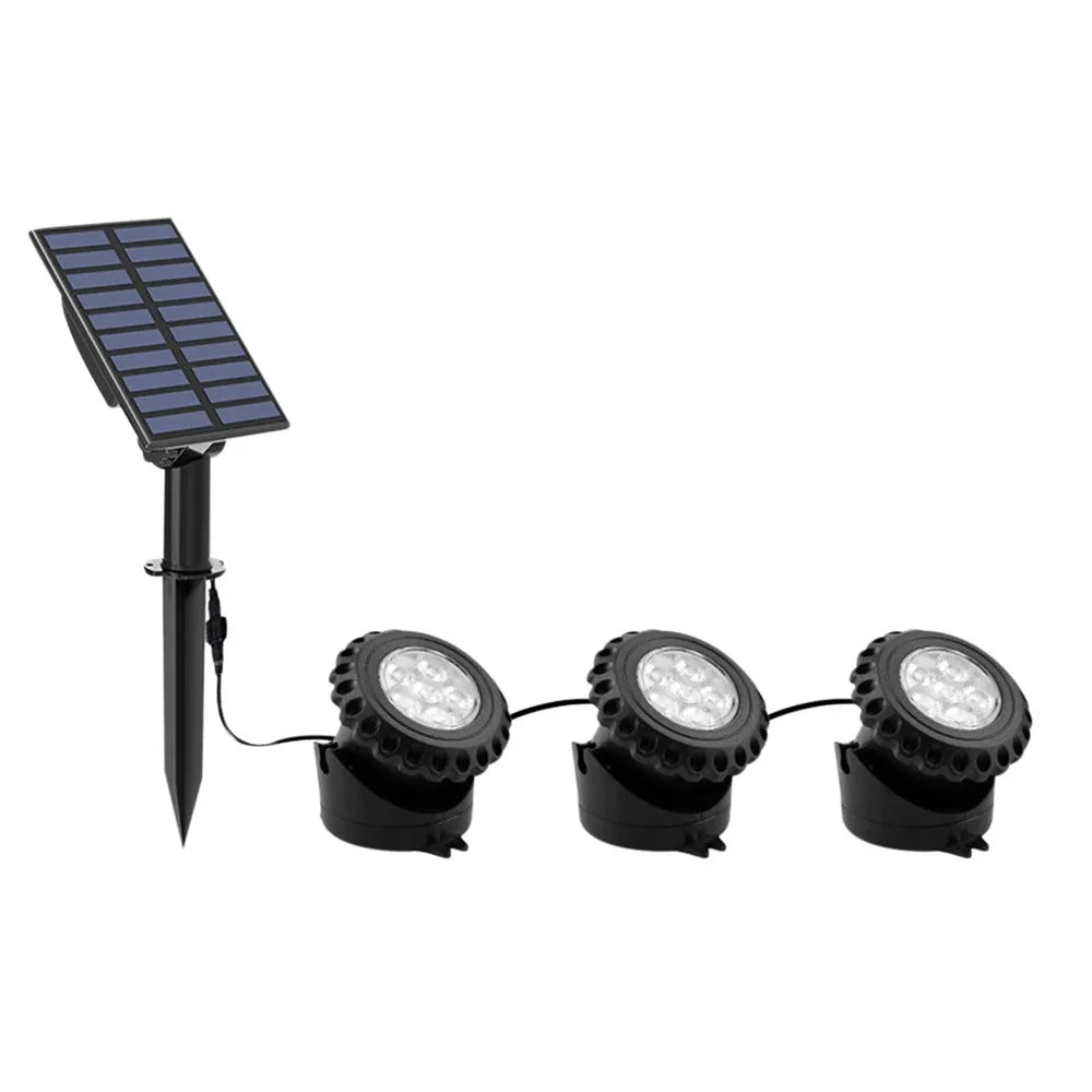 TS-S5405 3 in 1 Solar Underwater Lights IP68 Waterproof Pond Fish Tank Landscape Lamp, Base Type - 1