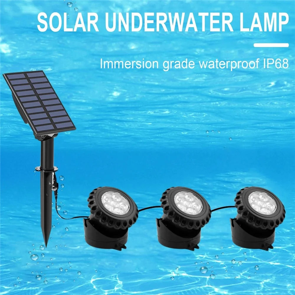 TS-S5405 3 in 1 Solar Underwater Lights IP68 Waterproof Pond Fish Tank Landscape Lamp, Base Type - 4