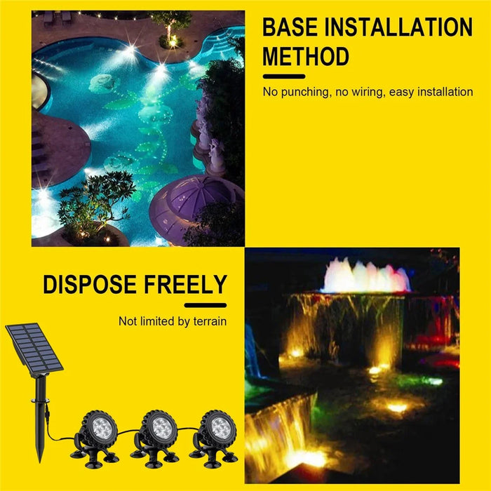 TS-S5405 3 in 1 Solar Underwater Lights IP68 Waterproof Pond Fish Tank Landscape Lamp, Suction Cup Type - 4