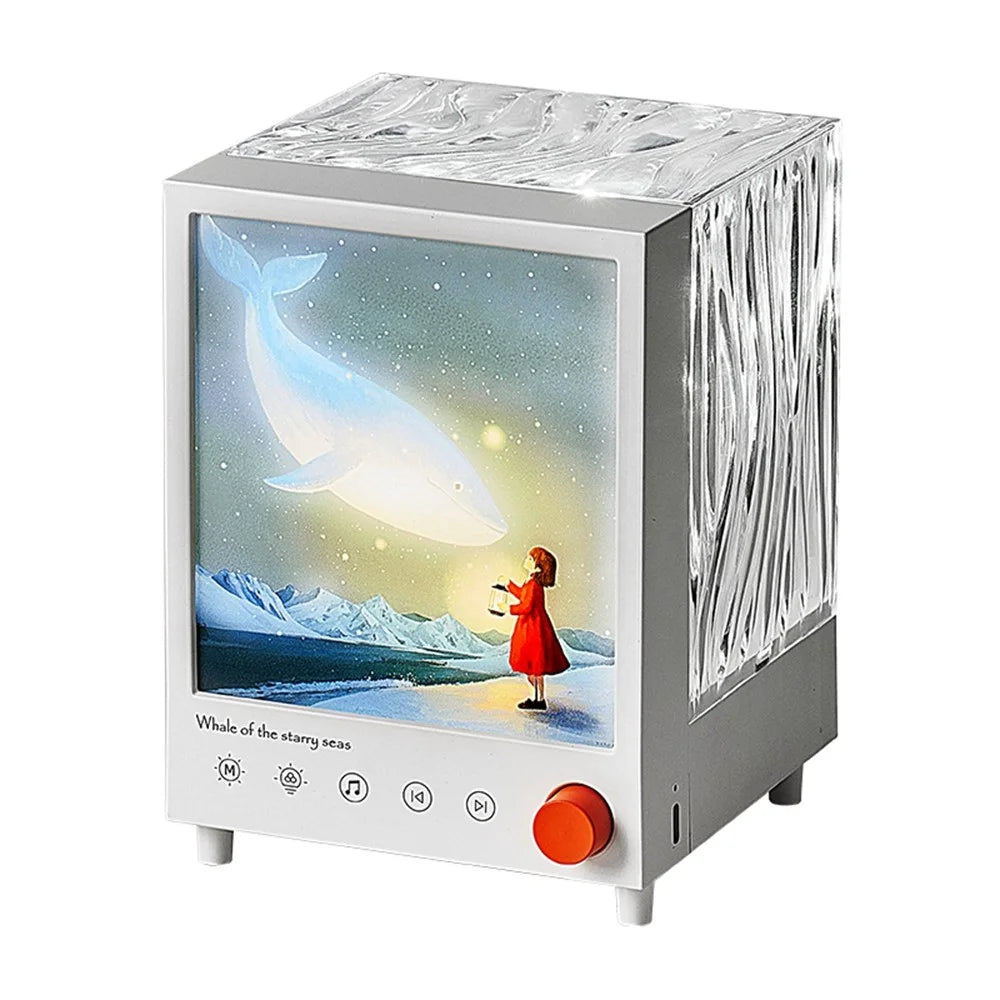Starry Sky Whale Aurora Projection Light Dream Atmosphere Lamp Bluetooth-Compatible Speaker - 1