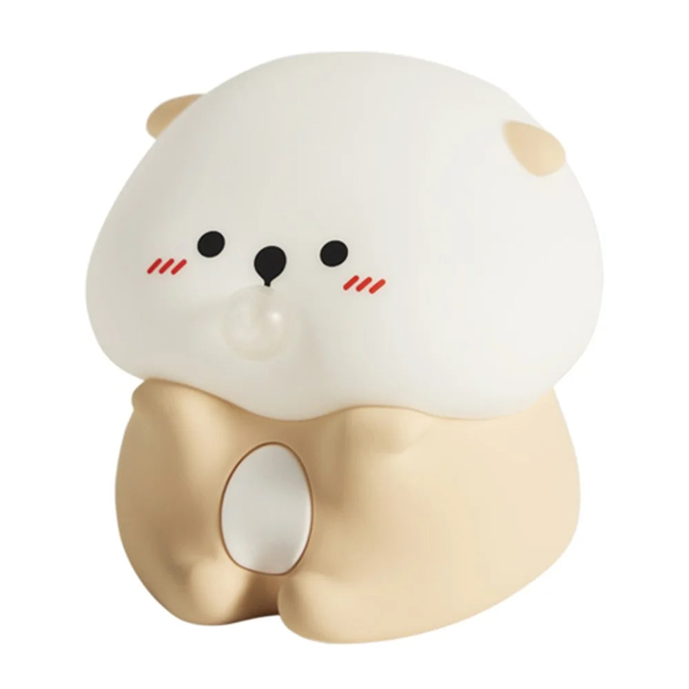 A066 Otter Bubble Blowing Night Light Baby Squishy Adorable Silicone Lamp - 1