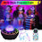 SSL001-C USB Rechargeable Starry Sky Projector Night Light Bluetooth-compatible Speaker RGB Atmosphere Lamp with Remote - Black - 3