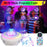 SSL002-C USB Rechargeable Star Projector Night Light RGB Atmosphere Lamp Bluetooth-compatible Speaker with Remote - White - 4