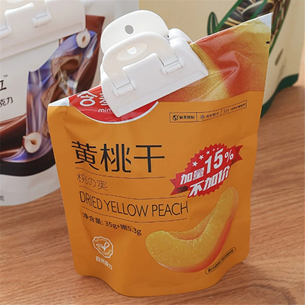 2PCS Food Bag Sealing Clips for Bread Bag, Cereal Bag, Office Document, Snack, Potato Chip Bag (Size: S) - 2
