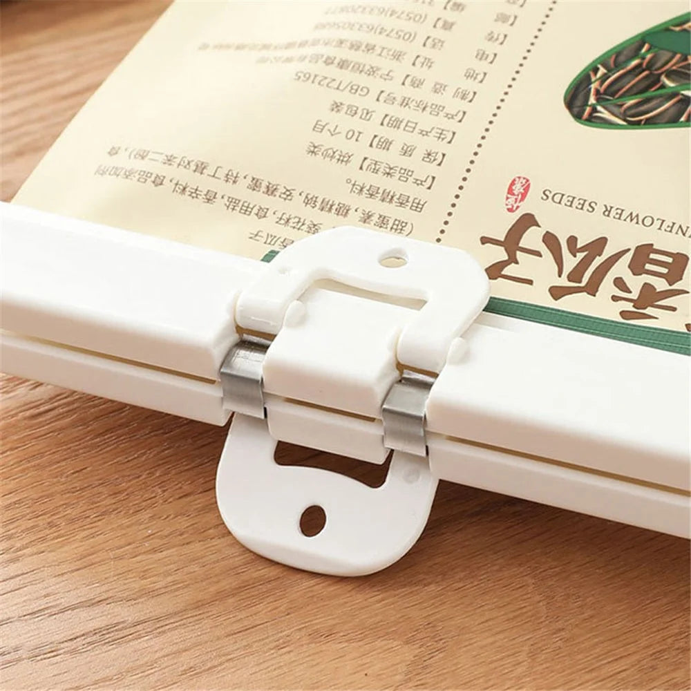 2PCS Food Bag Sealing Clips for Bread Bag, Cereal Bag, Office Document, Snack, Potato Chip Bag (Size: S) - 3