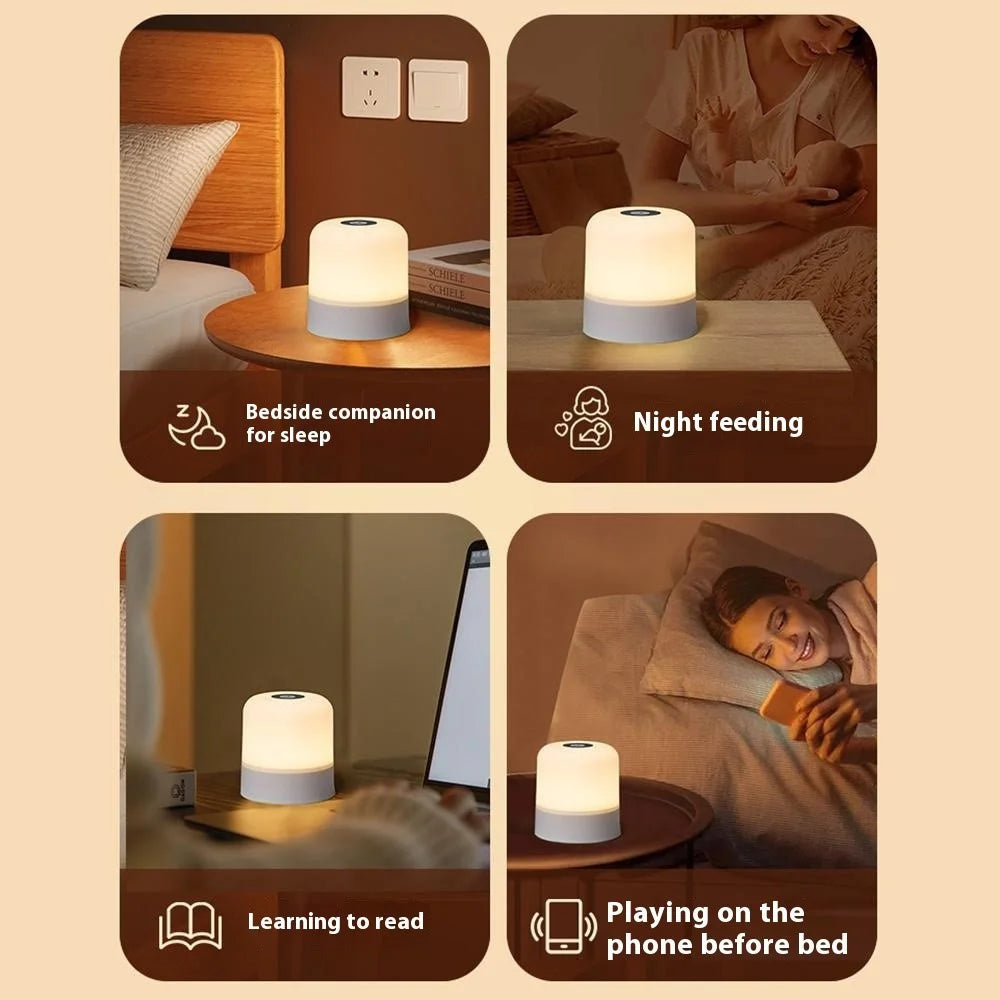 Built In 2400mAh Battery Touch Control Night Light for Bedroom 3 Color Temperatures Rechargeable Bedside Table Lamp - 3