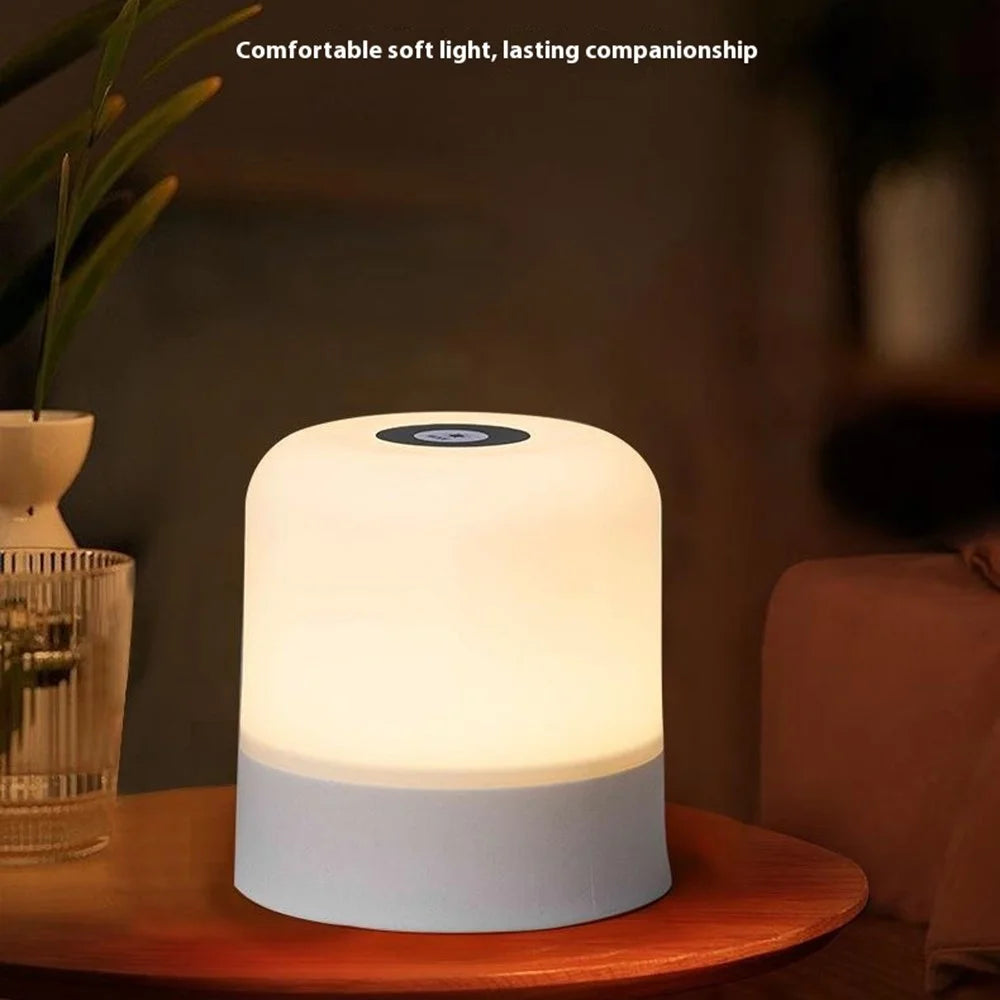 Built In 2400mAh Battery Touch Control Night Light for Bedroom 3 Color Temperatures Rechargeable Bedside Table Lamp - 7