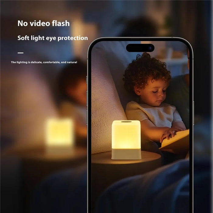 Built In 800mAh Battery 3 Color Temperatures Dimmable Bedside Lamp Eye Care Touch Control Night Light - 3