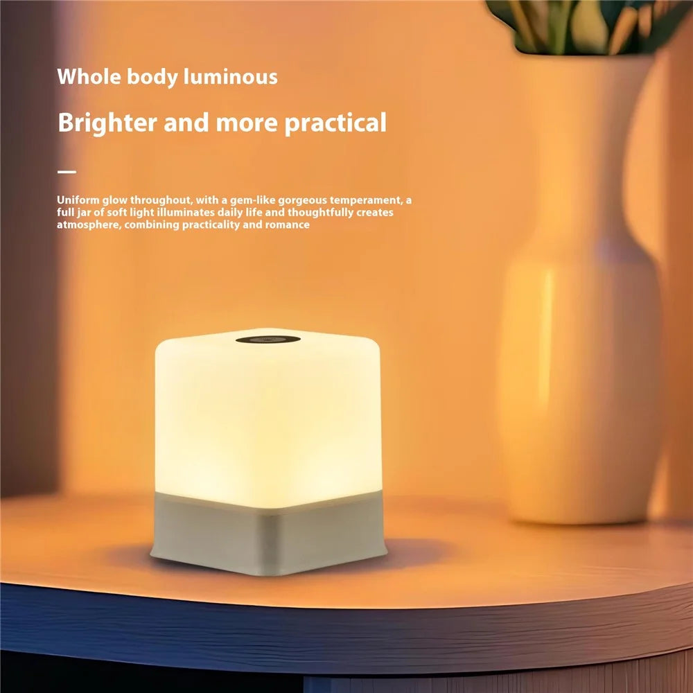 Built In 2400mAh Battery 3 Color Temperatures Dimmable Bedside Lamp Eye Care Touch Control Night Light - 2