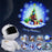Creative Astronaut Hugging Star Christmas Projector Lamp with 4 Film Discs USB Powered Atmosphere Light Desktop Decor - 2