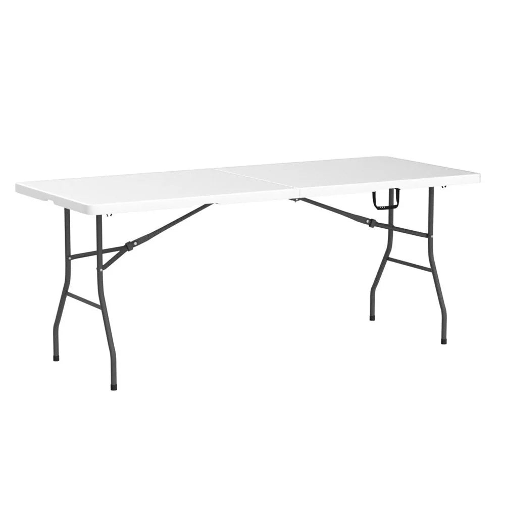 Portable Folding Table Steel + HDPE 1.8m Outdoor Camping Long Desk Home Office Dining Table - 3