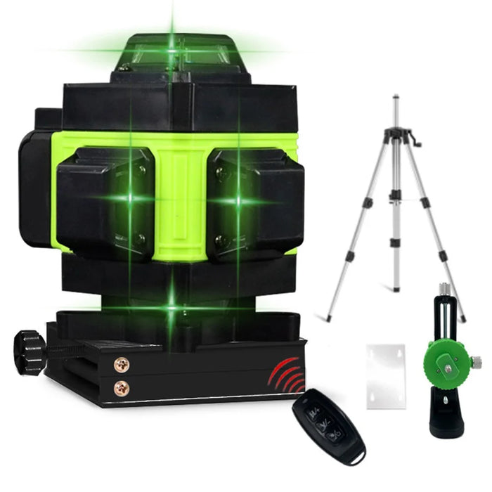 4D 16 Lines Self Leveling Equipment Horizontal and Vertical Green Laser Level with Tripod, EU Plug - 3