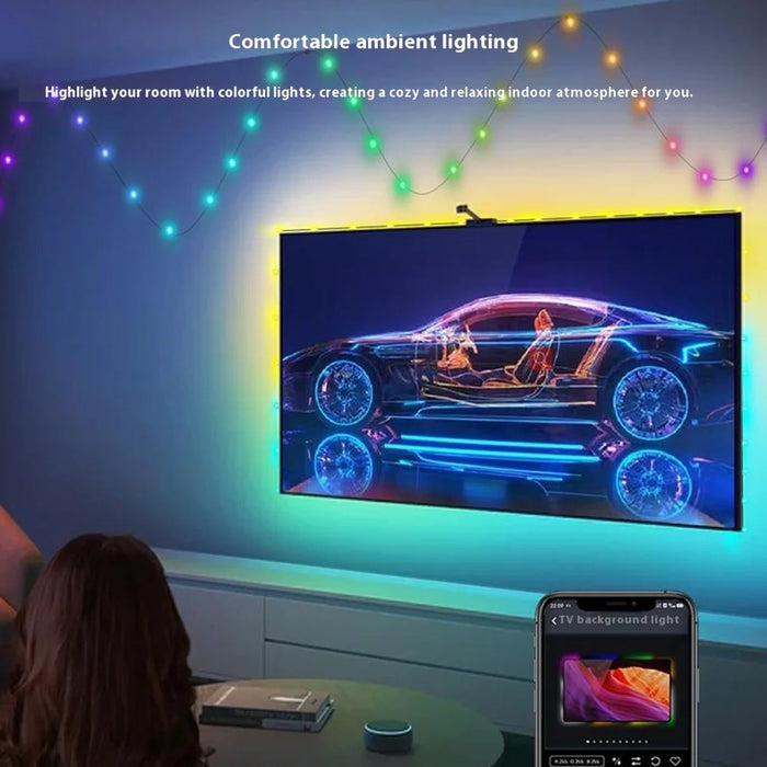 15m 150 LEDs USB Powered RGB Smart LED String Light Music Rhythm App Control Waterproof DIY Ambient Lamp - 6