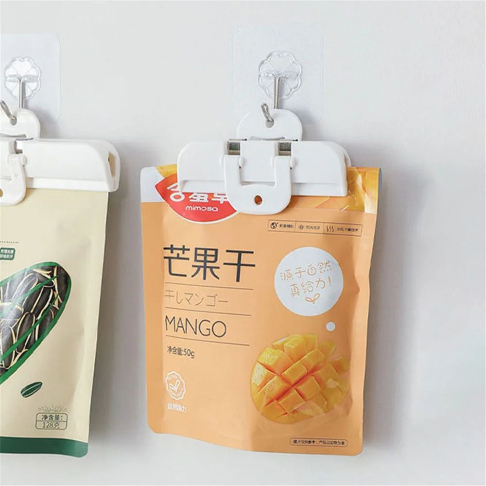 2PCS Potato Chip Clips Food Bag Clips Bag Sealing Clips Air Tight Seal Clamp for Keeping Food Fresh (Size: M) - 6