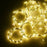 3 x 3m 300 LEDs Solar Powered Copper Wire Curtain Lamp Waterfall Fairy String Light Festival Decoration - Warm Light - 1