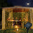 3 x 3m 300 LEDs Solar Powered Copper Wire Curtain Lamp Waterfall Fairy String Light Festival Decoration - Warm Light - 2