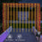 3 x 3m 300 LEDs Solar Powered Copper Wire Curtain Lamp Waterfall Fairy String Light Festival Decoration - Warm Light - 3