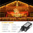 10m 400 LEDs Solar Powered LED Curtain Icicle String Light IP44 Waterproof 8 Modes Ambiance Lamp - Warm White - 3