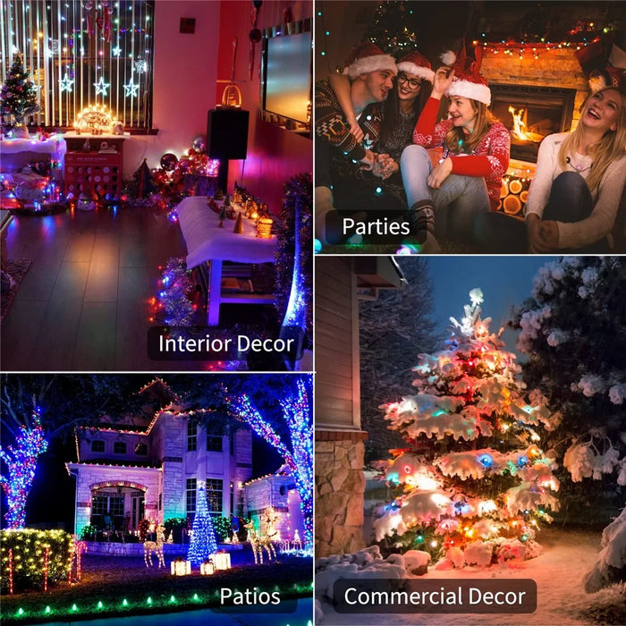 10m 100 LEDs Pointed Bulb Fairy String Light Battery Operated 8 Modes Waterproof Ambiance Lamp - Multi-color - 3