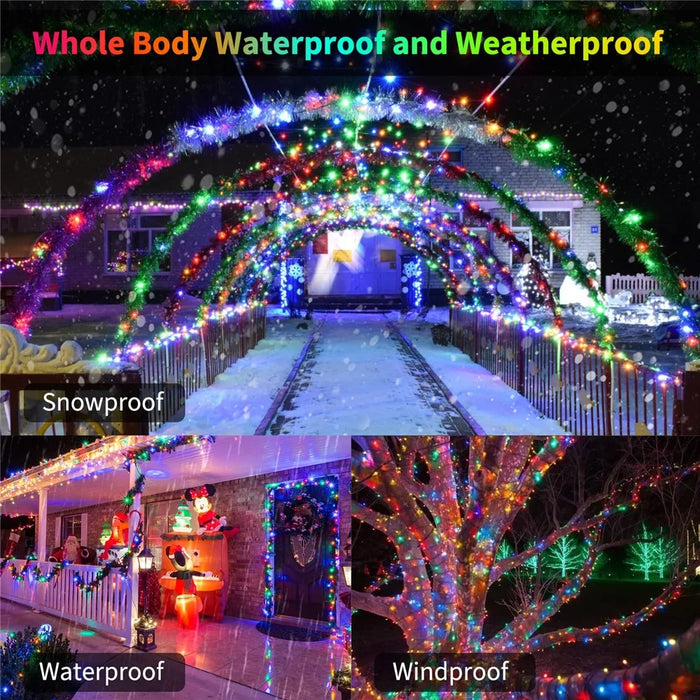 10m 100 LEDs Pointed Bulb Fairy String Light Battery Operated 8 Modes Waterproof Ambiance Lamp - Multi-color - 4