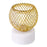 Electronic Candle Light Creative Hollow Gold Plated Wrought Iron Table Night Light for Christmas Decor - 5.3cm Half Ball - 1
