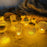 Electronic Candle Light Creative Hollow Gold Plated Wrought Iron Table Night Light for Christmas Decor - 5.3cm Half Ball - 3
