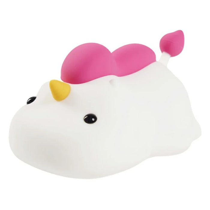 Cartoon Unicorn Shape Silicone Night Light Tap Control Decorative Desk Lamp Stress Relief Toy - 1