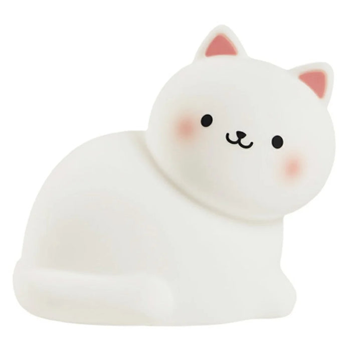 A068 Cute Cat Silicone Night Light Tap Control RGB Light Bedside Lamp Desk Decor - 1