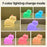 A068 Cute Cat Silicone Night Light Tap Control RGB Light Bedside Lamp Desk Decor - 5