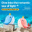 A044 Narwhal Silicone Night Light Tap Control Stress Relief Bedside Lamp Gift Desktop Decor - Blue - 2