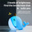 A044 Narwhal Silicone Night Light Tap Control Stress Relief Bedside Lamp Gift Desktop Decor - Blue - 5