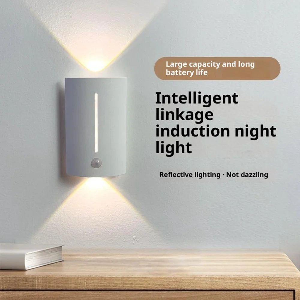 Magnetic Night Light Motion Sensor LED Lamp with 3 Color Modes for Cabinet / Closet / Stairs / Bedroom - Square - 2