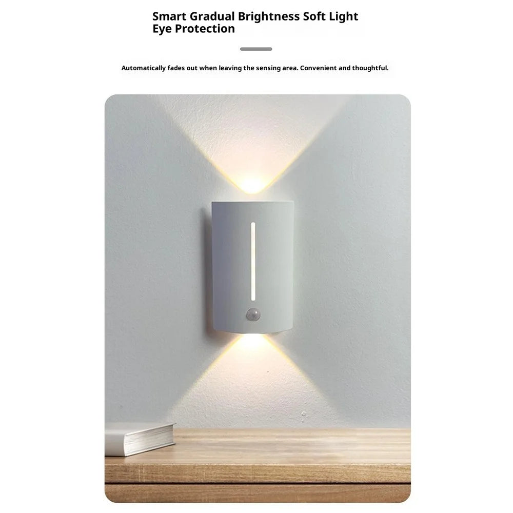 Magnetic Night Light Motion Sensor LED Lamp with 3 Color Modes for Cabinet / Closet / Stairs / Bedroom - Square - 5