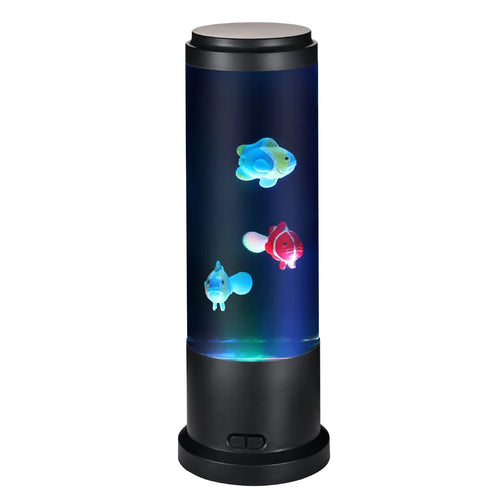 USB LED Color Changing Mood Light Desktop Decorative Night Light for Home Ambiance, EU Plug - Fish - 1