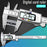 0-150mm Digital Vernier Stainless Steel LCD Display Caliper with Tri-color Button for Length Width Depth Diameter - 2