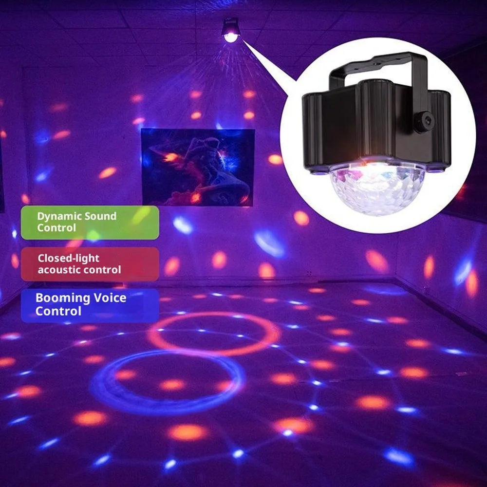 TC-7011-1 3 Sound Modes Cylindrical UV Magic Ball Light Voice-Activated RGB LED Strobe Lamp for KTV Home Party - 3
