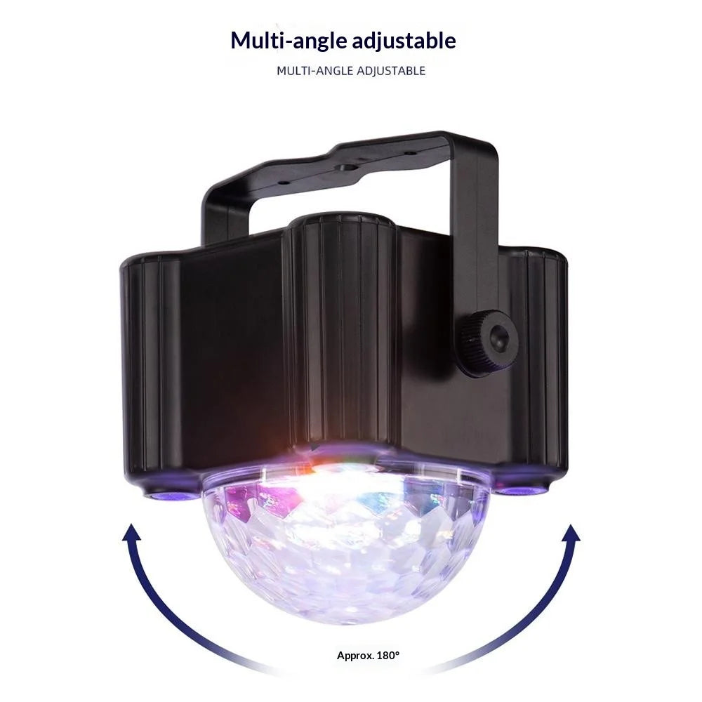 TC-7011-1 3 Sound Modes Cylindrical UV Magic Ball Light Voice-Activated RGB LED Strobe Lamp for KTV Home Party - 6